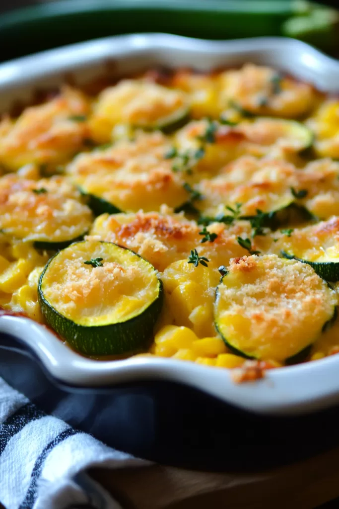 Squash, Zucchini, and Corn Casserole