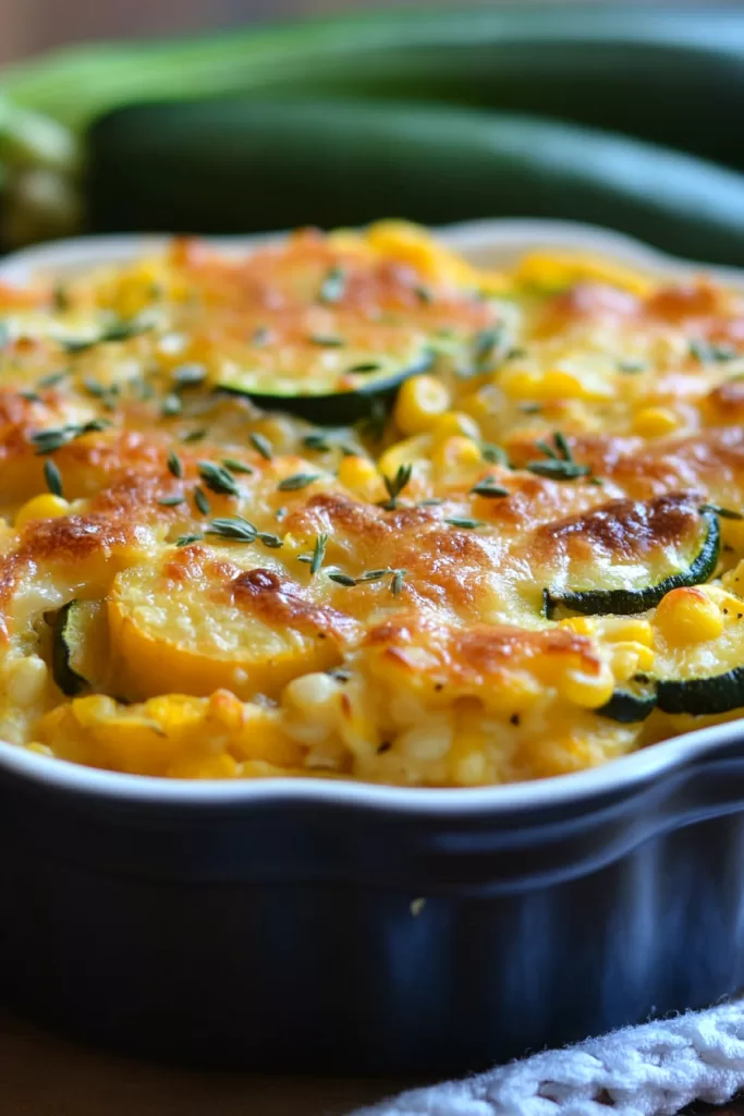 Squash, Zucchini, and Corn Casserole