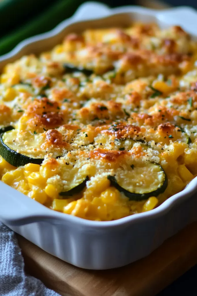 Squash, Zucchini, and Corn Casserole