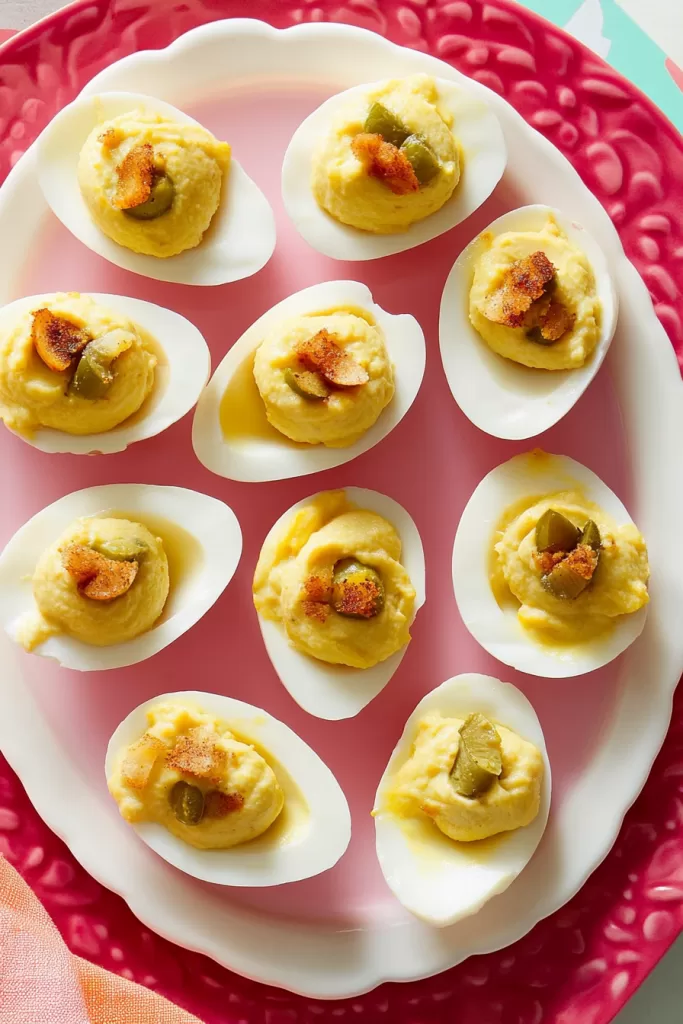 dill pickle deviled eggs