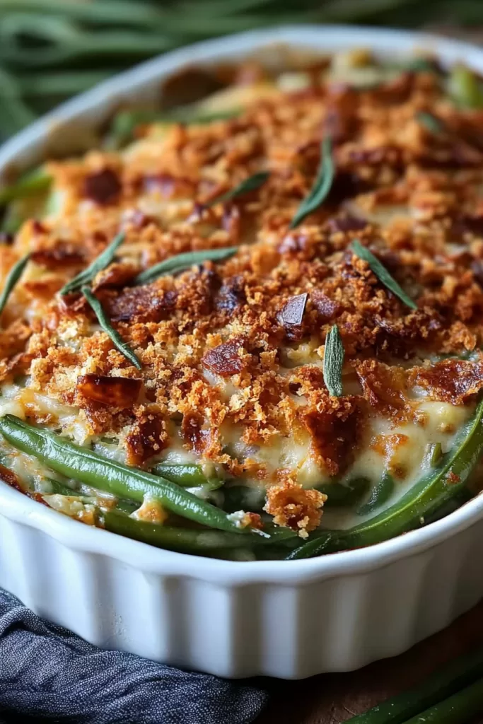 loaded green bean casserole