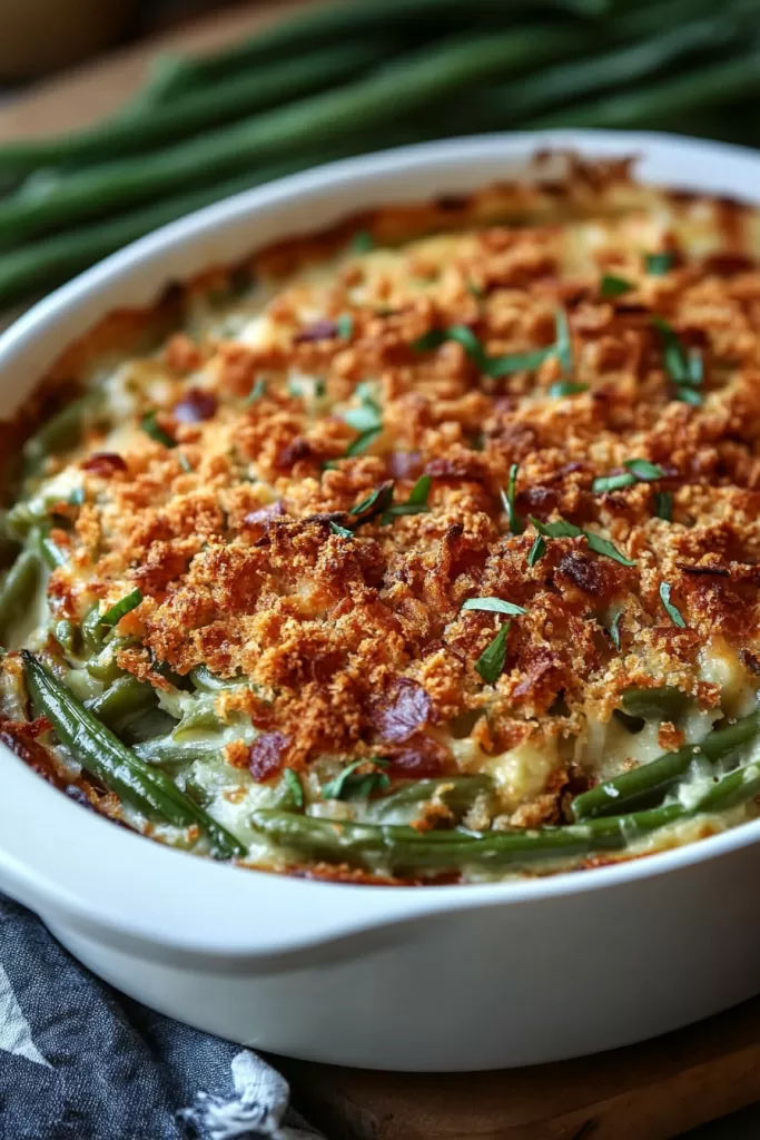 loaded green bean casserole