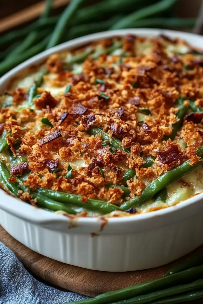 loaded green bean casserole