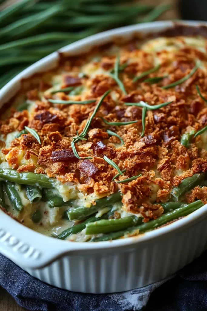loaded green bean casserole