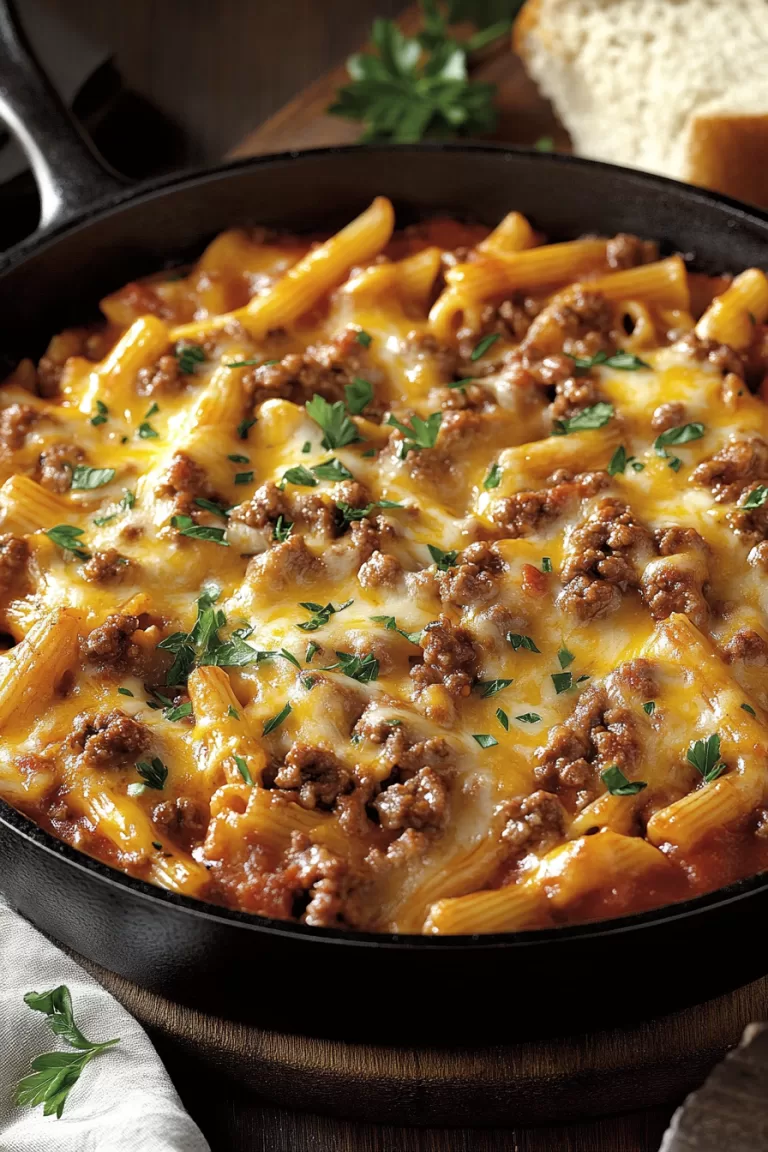 cheesy ground beef skillet