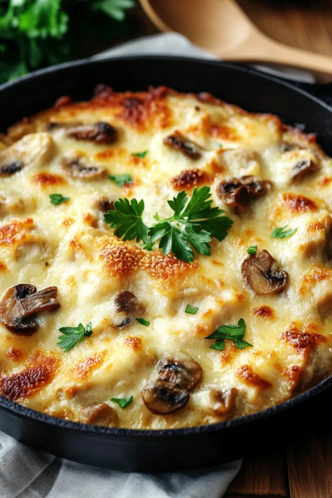 keto chicken mushroom casserole