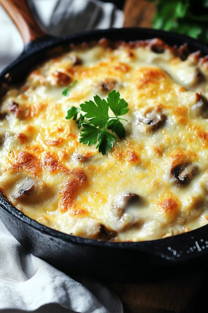 keto chicken mushroom casserole