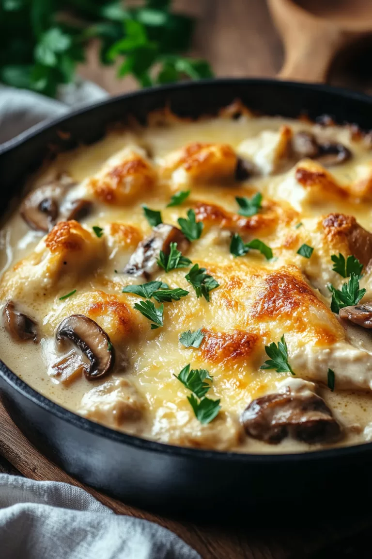 keto chicken mushroom casserole