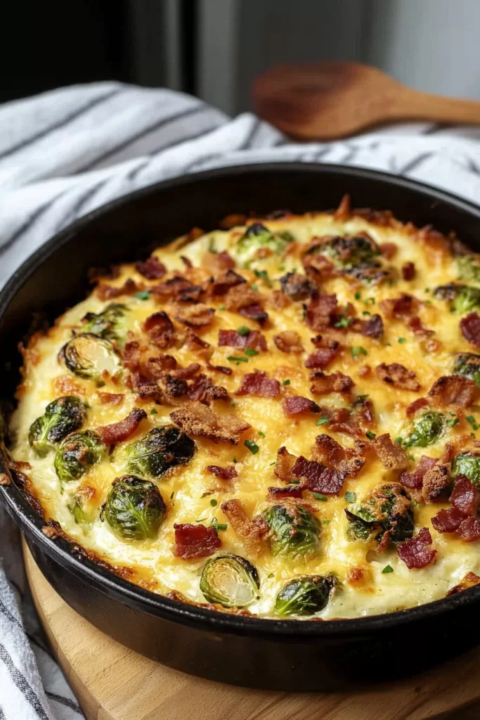 low carb Brussel sprout casserole
