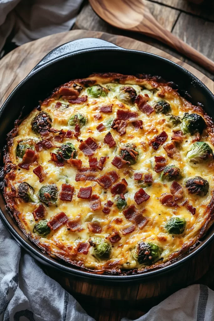 low carb Brussel sprout casserole