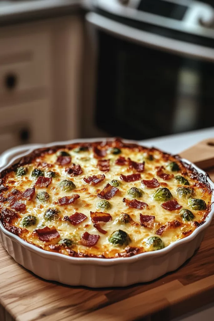 low carb Brussel sprout casserole