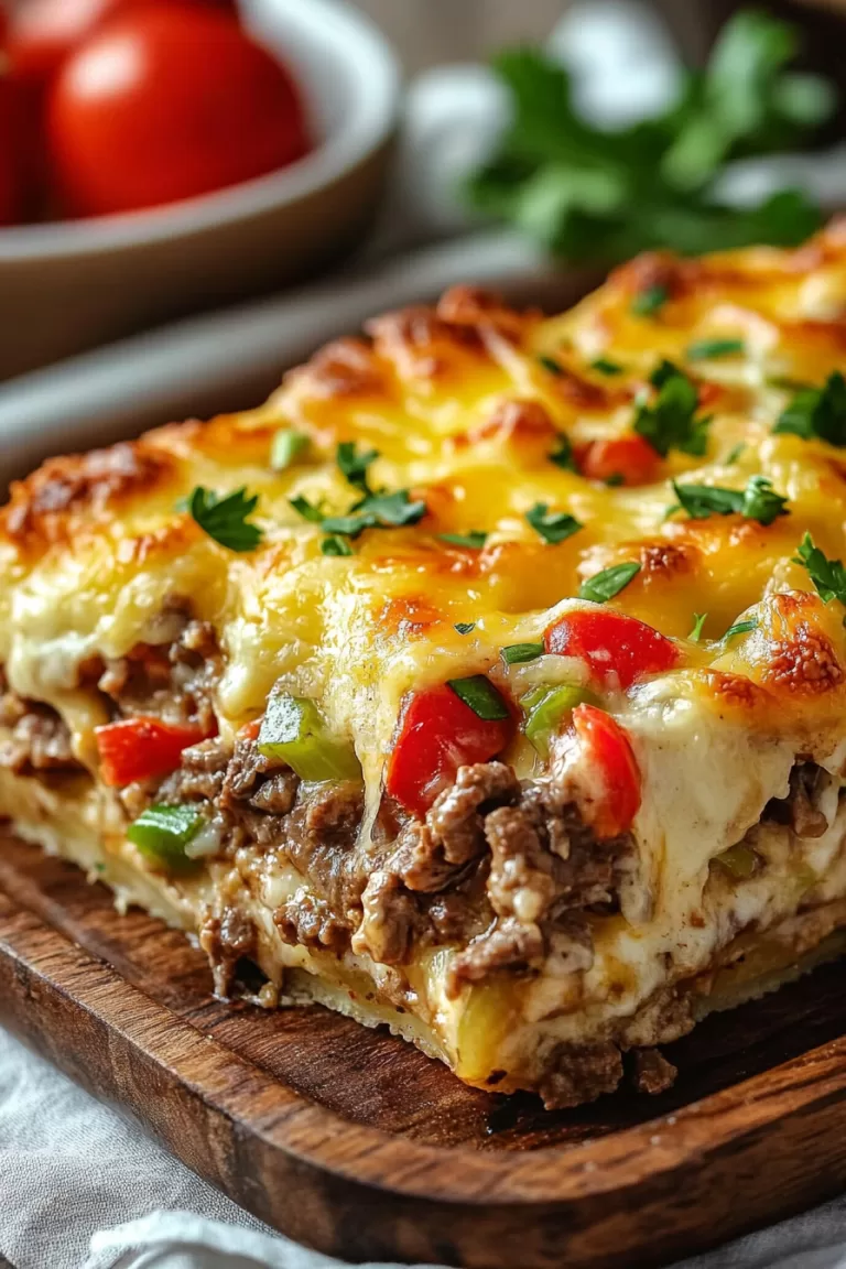 philly cheesesteak casserole