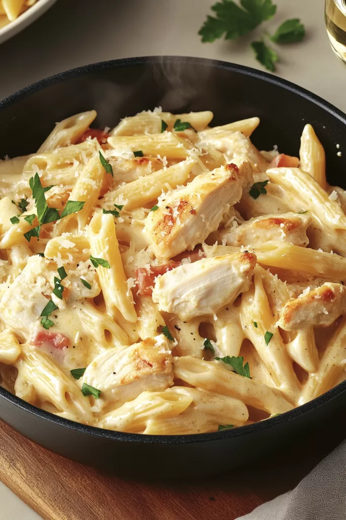 white cheddar chicken pasta