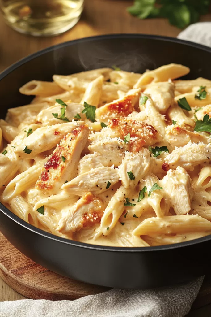 white cheddar chicken pasta